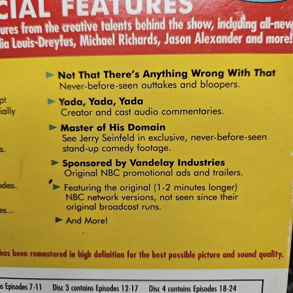 Seinfeld - Season 4 DVD Box Set 24 Episode Full Screen Remastered in HD - Picture 4 of 7